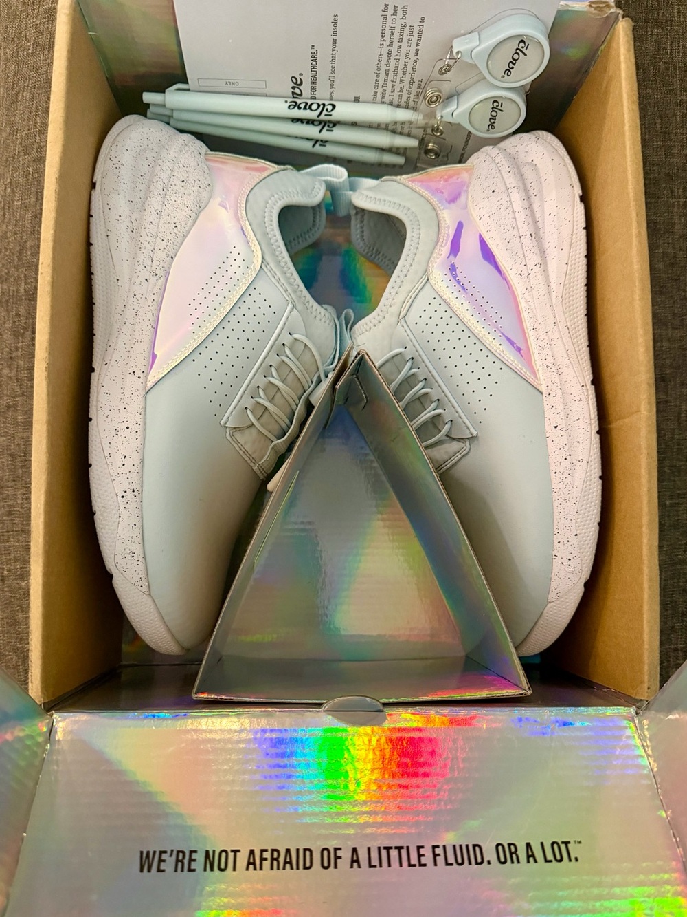 Clove The 2022 Limited Edition Holographic Nursing Sneakers Shoes Womens 8